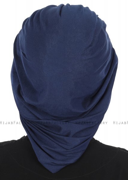 Isabella - Marineblauw Katoen Turban - Ayse Turban