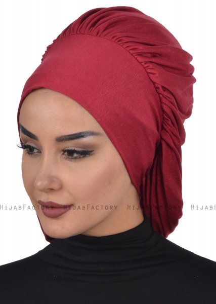 Isabella - Bordeaux Katoen Turban - Ayse Turban