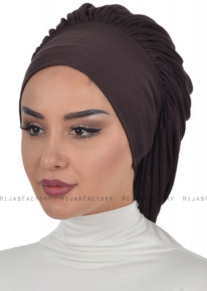 Isabella - Bruin Katoen Turban - Ayse Turban