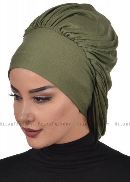 Isabella - Khaki Katoen Turban - Ayse Turban