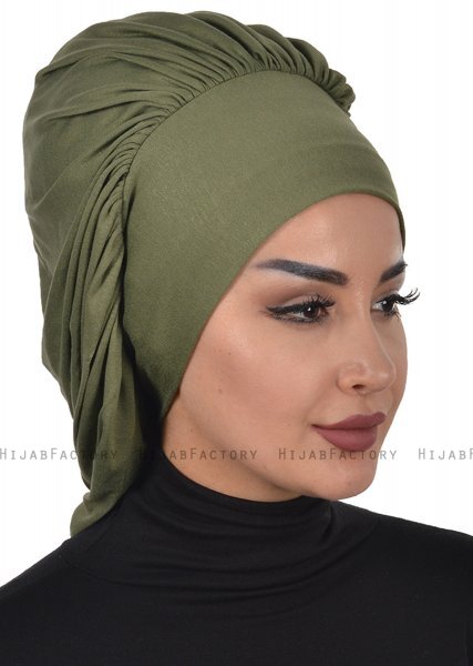 Isabella - Khaki Katoen Turban - Ayse Turban