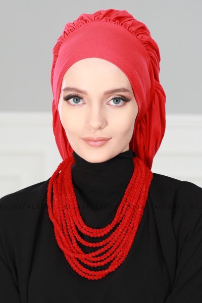 Isabella - Rood Katoen Turban - Ayse Turban