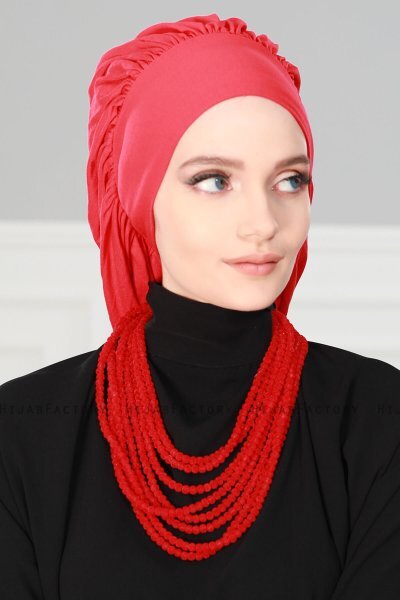 Isabella - Rood Katoen Turban - Ayse Turban