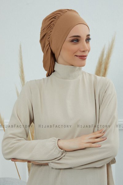 Isabella - Lichtbruin Katoen Turban