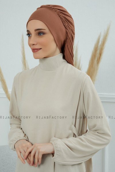 Isabella - Caramel Katoen Turban