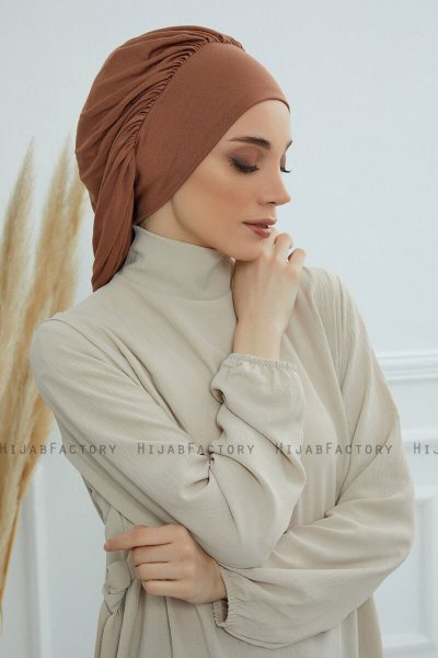 Isabella - Caramel Katoen Turban