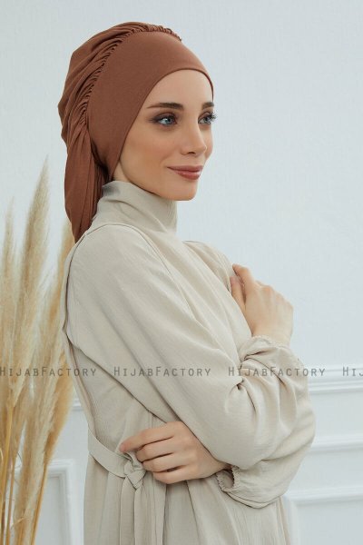 Isabella - Caramel Katoen Turban