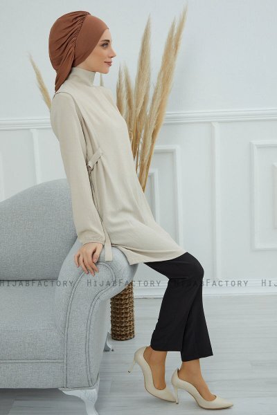 Isabella - Caramel Katoen Turban