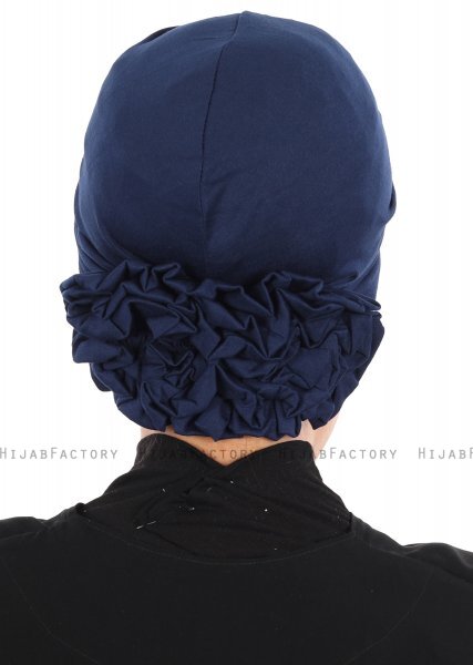 Elisabeth - Marineblauw Katoen Turban