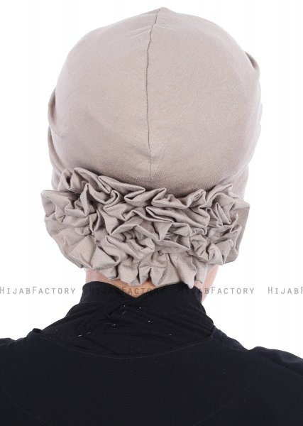 Elisabeth - Taupe Katoen Turban