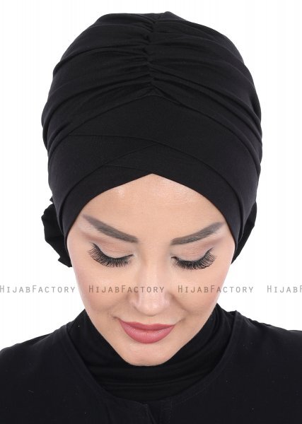 Elisabeth - Zwart Katoen Turban