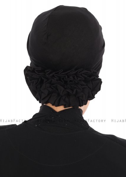 Elisabeth - Zwart Katoen Turban