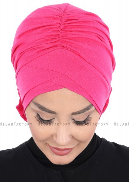 Elisabeth - Fuchsia Katoen Turban