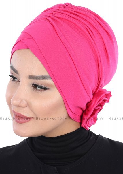 Elisabeth - Fuchsia Katoen Turban