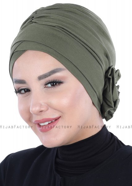 Elisabeth - Khaki Katoen Turban
