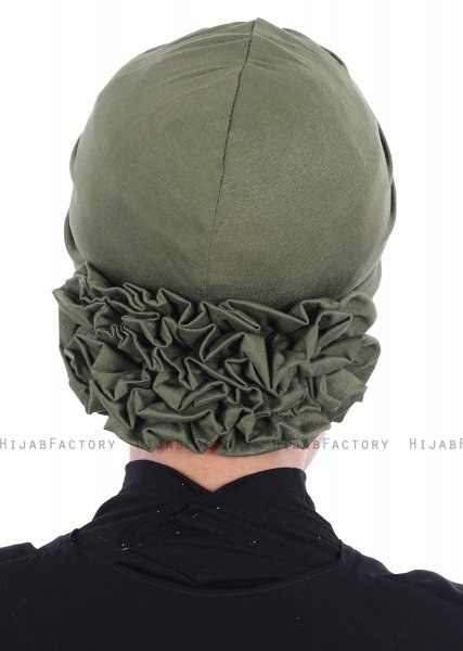 Elisabeth - Khaki Katoen Turban