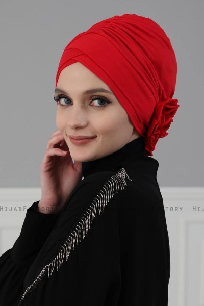 Elisabeth - Rood Katoen Turban