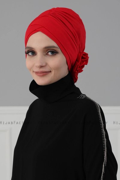 Elisabeth - Rood Katoen Turban