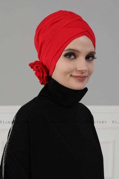 Elisabeth - Rood Katoen Turban