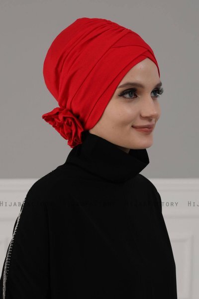 Elisabeth - Rood Katoen Turban