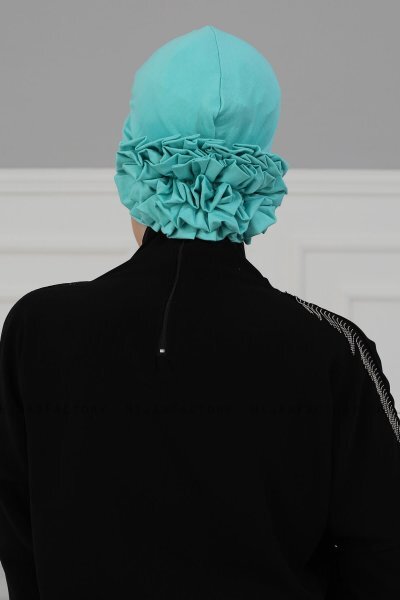 Elisabeth - Turkoois Katoen Turban