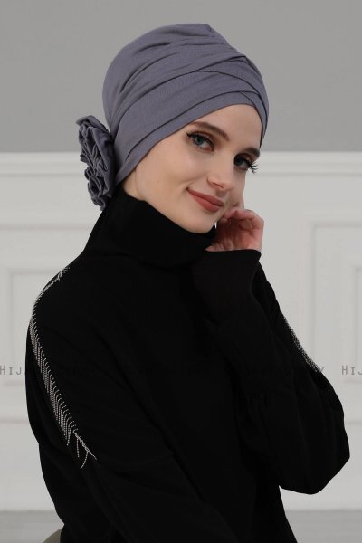 Elisabeth - Grijs Katoen Turban