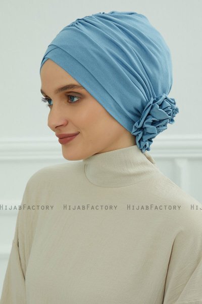 Elisabeth - Sky Blue Katoen Turban