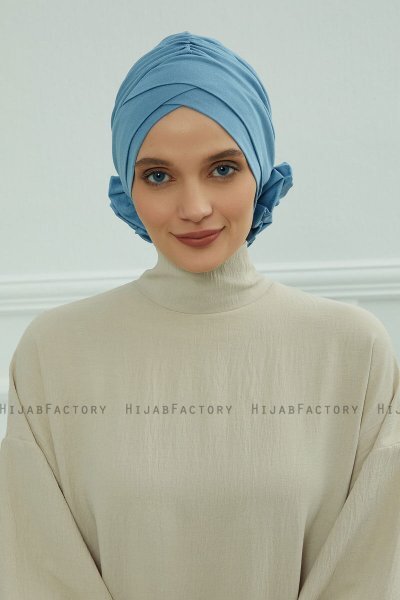 Elisabeth - Sky Blue Katoen Turban