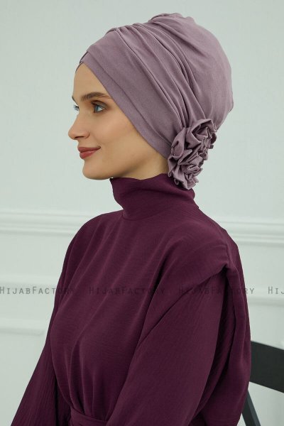 Elisabeth - Lilac Katoen Turban