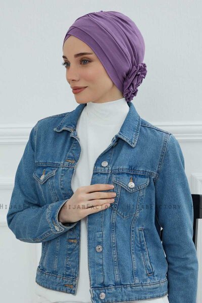 Elisabeth - Violet Katoen Turban