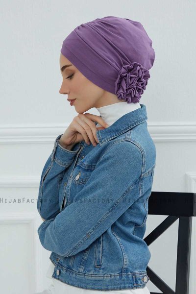 Elisabeth - Violet Katoen Turban