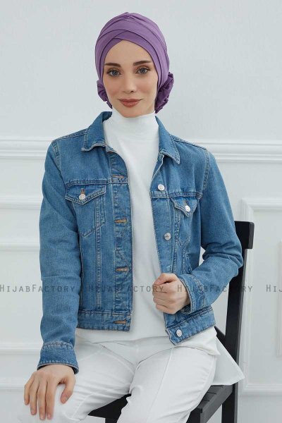 Elisabeth - Violet Katoen Turban