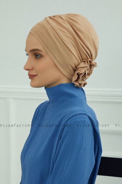 Elisabeth - Caramel Katoen Turban
