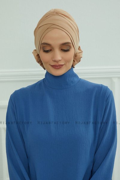 Elisabeth - Caramel Katoen Turban