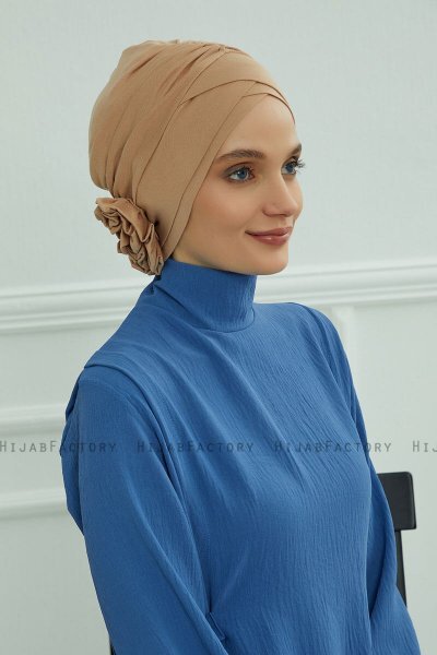 Elisabeth - Caramel Katoen Turban