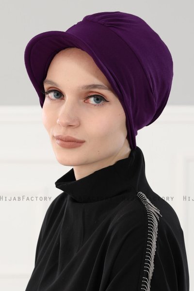 Sandra - Purper Katoen Turban - Ayse Turban