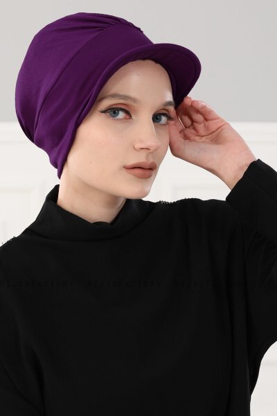 Sandra - Purper Katoen Turban - Ayse Turban