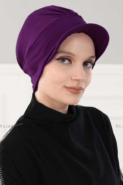 Sandra - Purper Katoen Turban - Ayse Turban