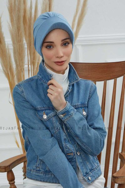 Sandra - Sky Blue Katoen Turban