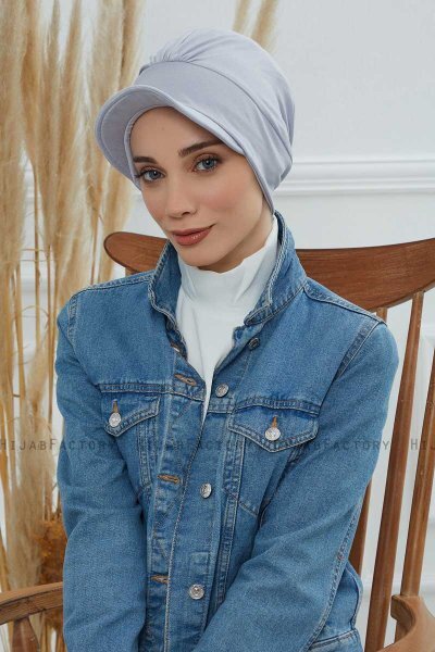 Sandra - Lichtgrijs Katoen Turban