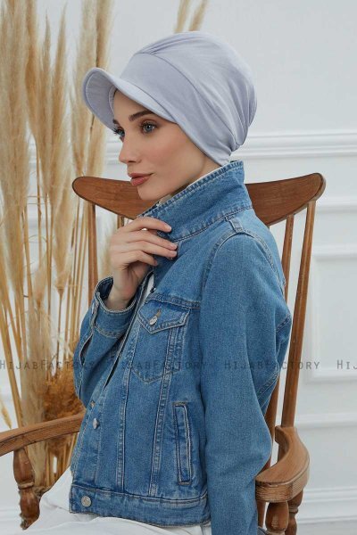 Sandra - Lichtgrijs Katoen Turban