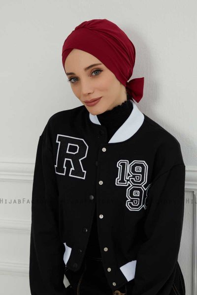 Ellie - Bordeaux Katoen Turban