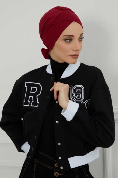 Ellie - Bordeaux Katoen Turban