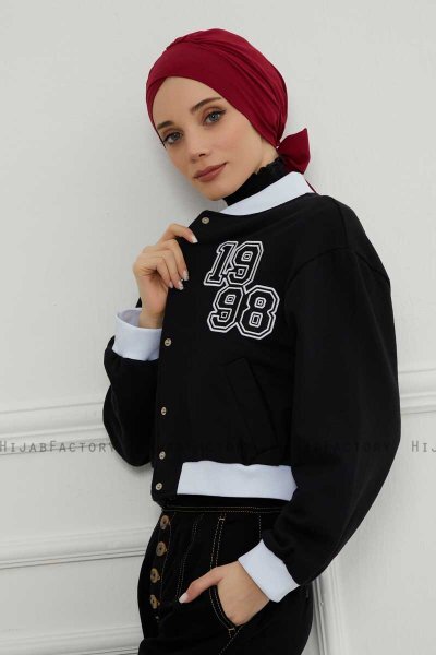 Ellie - Bordeaux Katoen Turban