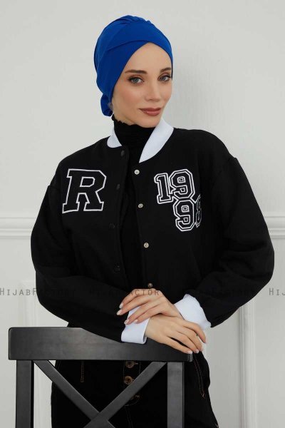 Ellie - Blauw Katoen Turban