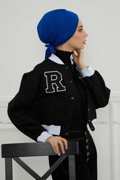 Ellie - Blauw Katoen Turban