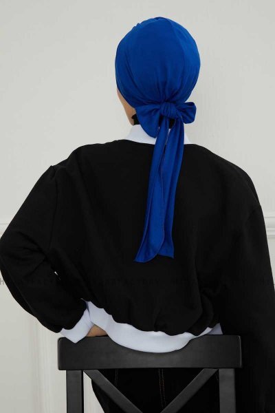 Ellie - Blauw Katoen Turban