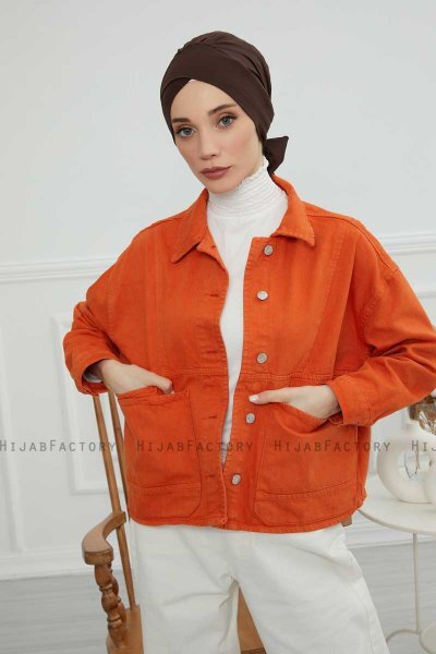 Ellie - Bruin Katoen Turban