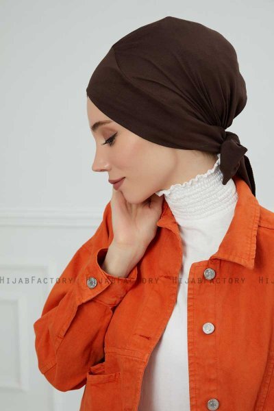 Ellie - Bruin Katoen Turban