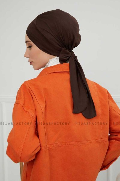 Ellie - Bruin Katoen Turban